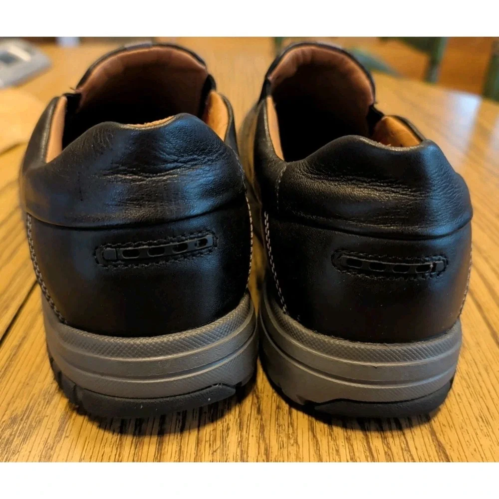 Clarks‎ Unstructured Shoes Oxford Sneakers Mens 10 W (Wide) Black Leather Casual